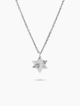 Modern Star of David on silver chain Necklace | Kameart