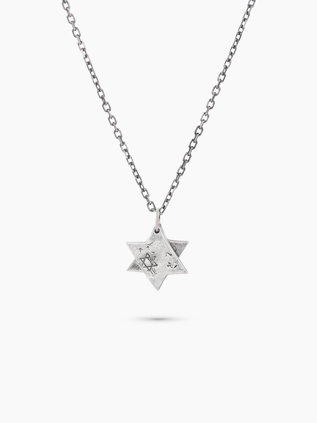 Modern Star of David on silver chain Necklace | Kameart