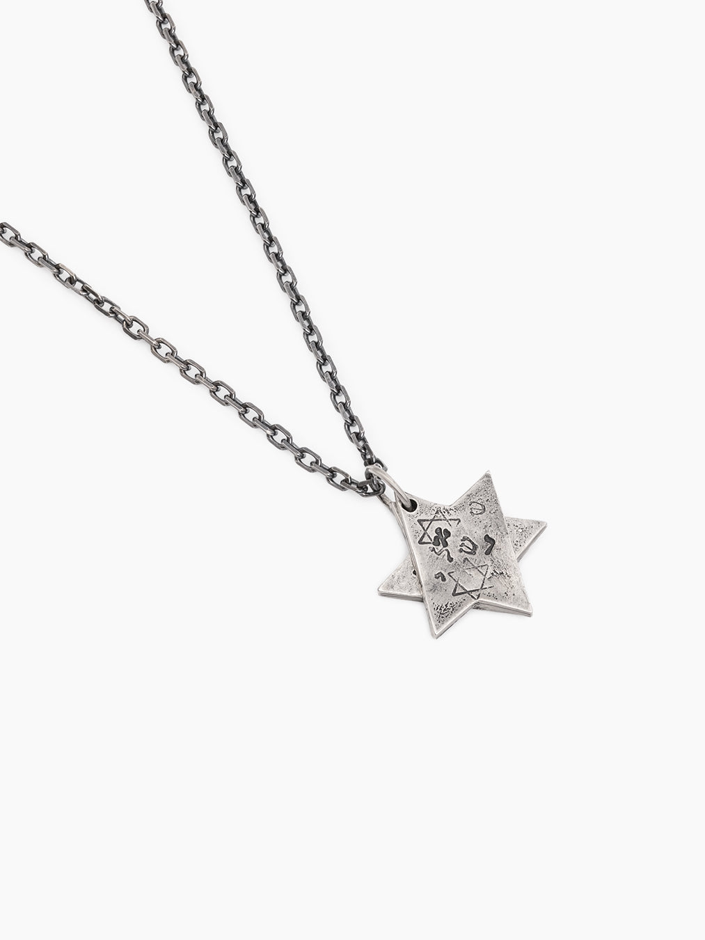 Modern Star of David on silver chain Necklace | Kameart