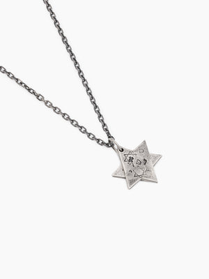 Modern Star of David on silver chain Necklace | Kameart