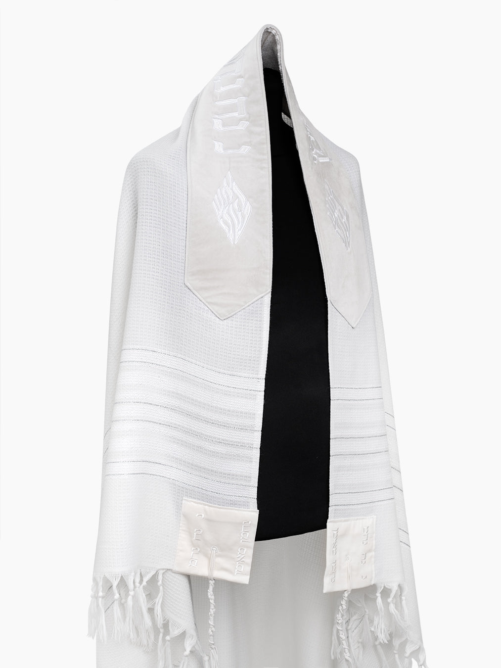 Nachman Prestige Tallit White | Luxury Prayer Shawl