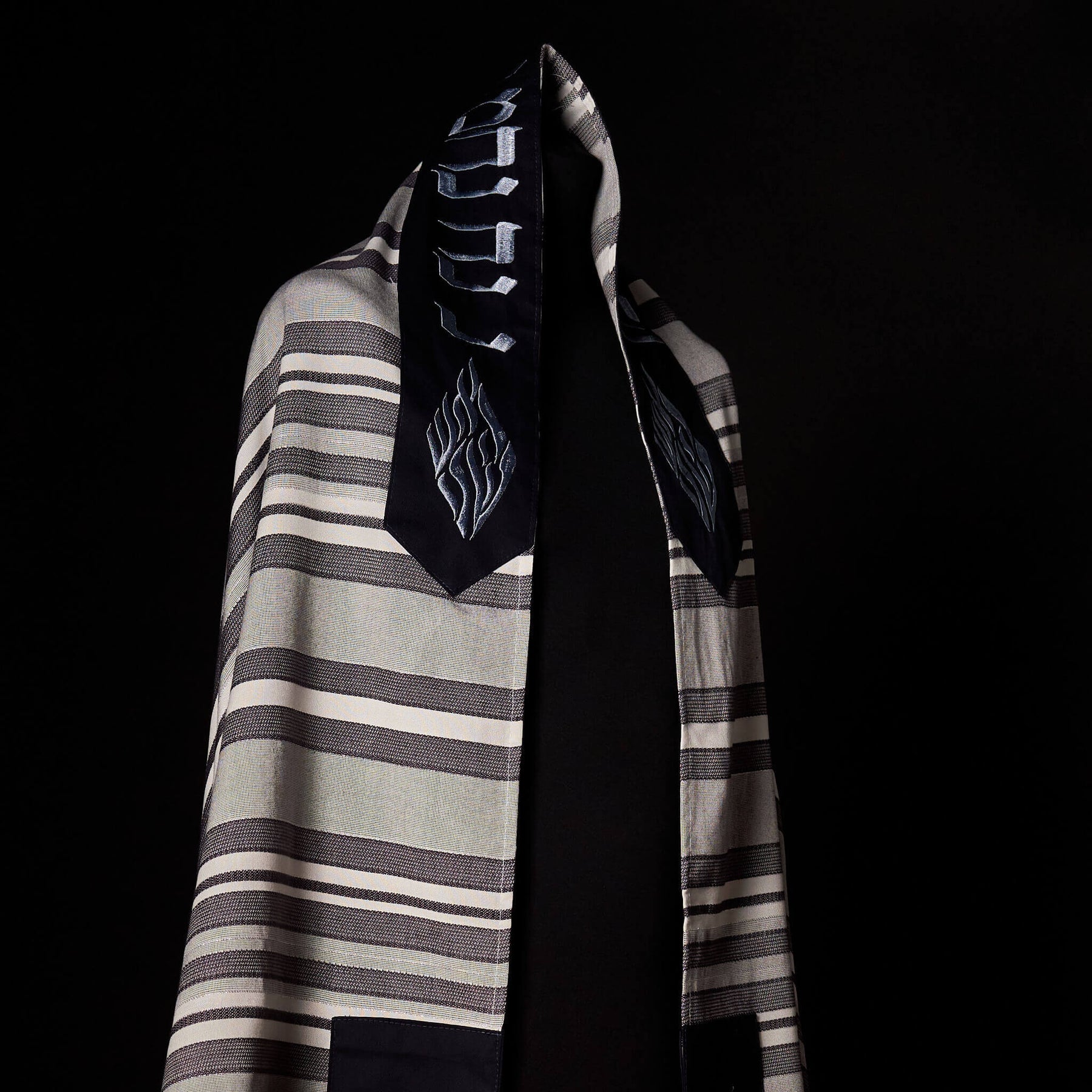 Nachman Tallit Blue Stripes | Luxury Prayer Shawl
