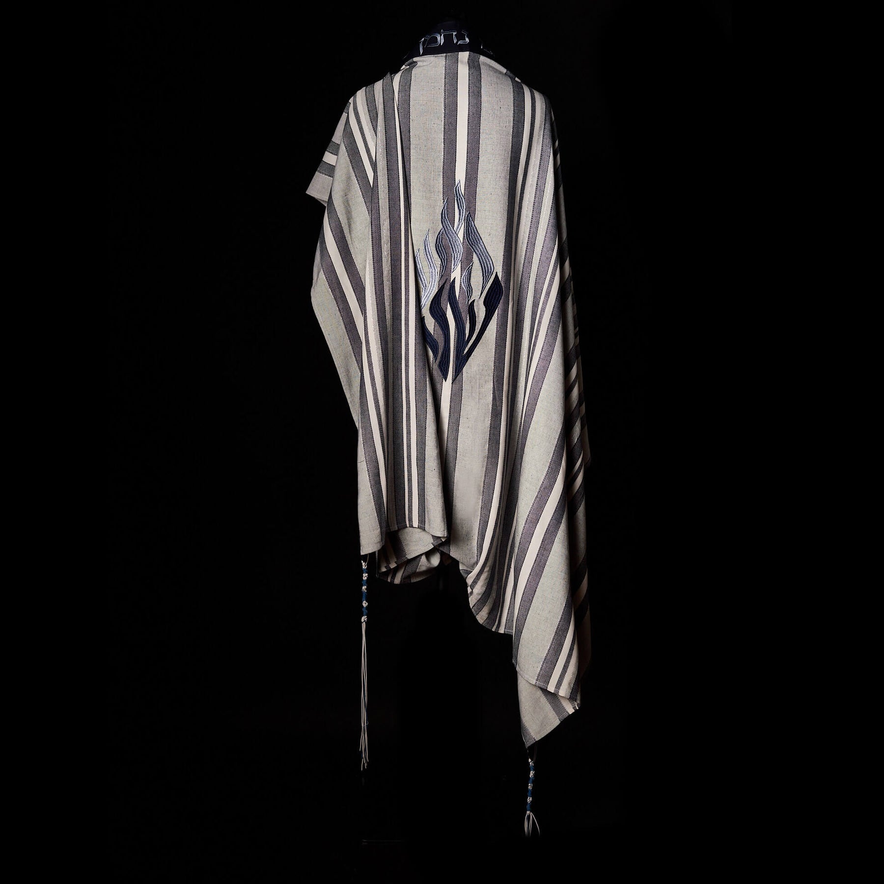 Nachman Tallit Blue Stripes | Luxury Prayer Shawl
