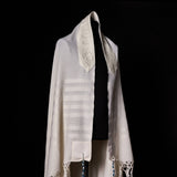 Nachman Tallit White | Luxury Jewish Prayer Shawl