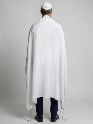 Petek Tallit White | Luxury Jewish Prayer Shawl