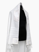 Shema Israel Prestige Tallit White | Luxury Prayer Shawl