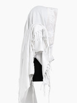 Shema Israel Prestige Tallit White | Luxury Prayer Shawl