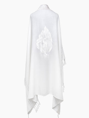 Shema Israel Prestige Tallit White | Luxury Prayer Shawl