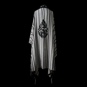 Shema Israel Tallit Black Gray | Luxury Prayer Shawl