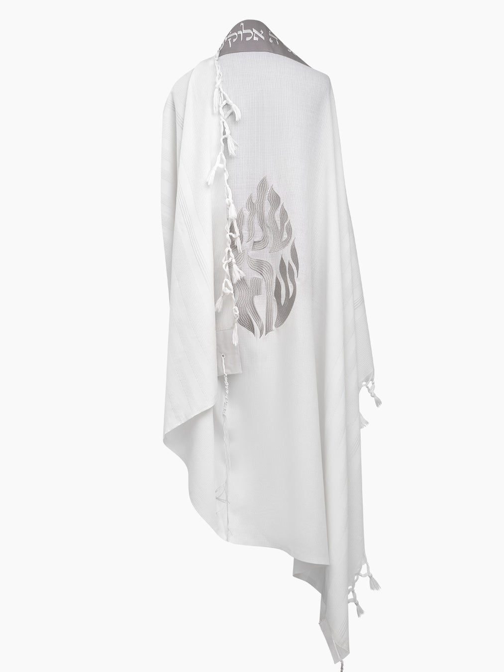 Shema Israel Tallit Gray | Luxury Prayer Shawl