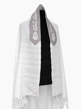 Shema Israel Tallit Gray | Luxury Prayer Shawl