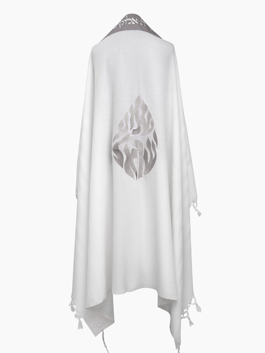 Shema Israel Tallit Gray | Luxury Prayer Shawl