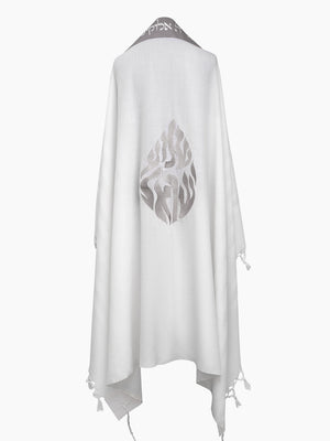 Shema Israel Tallit Gray | Luxury Prayer Shawl