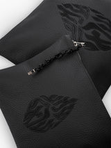 Shema Israel Tallit Tefilin Bag Set Black Leather
