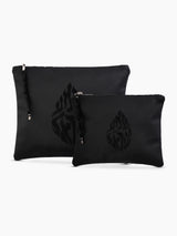 Shema Israel Tallit Tefilin Bag Set Black Leather