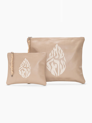 Shema Israel Tallit Tefilin Bag Set Desert Leather