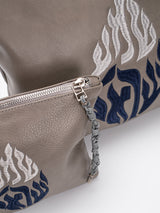 Shema Israel Tallit Tefilin Bag Set Gray Leather