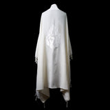 Shema Israel Tallit White | Luxury Prayer Shawl