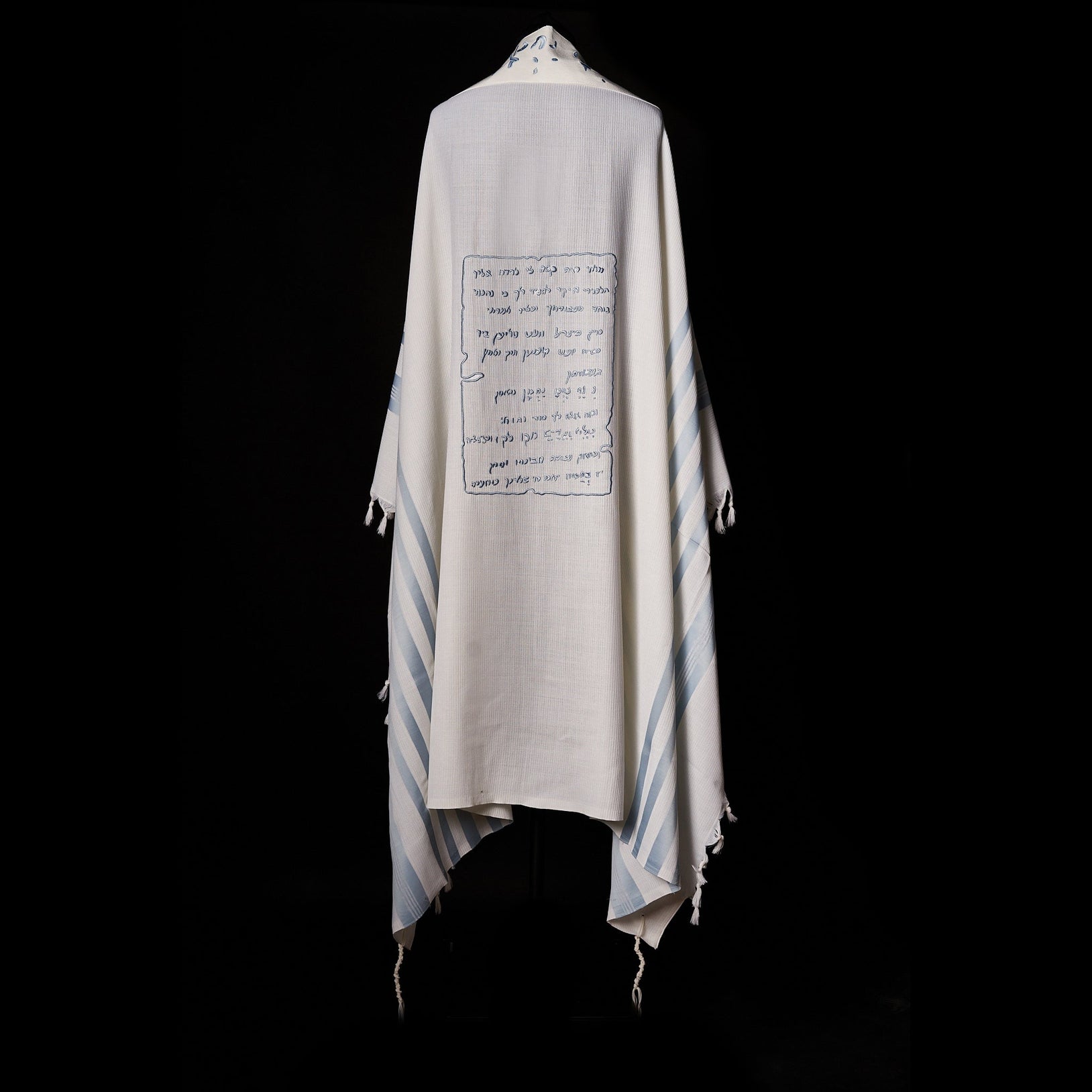 Tallit Petek White & Sky Blue