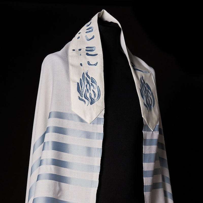 Tallit Petek White & Sky Blue
