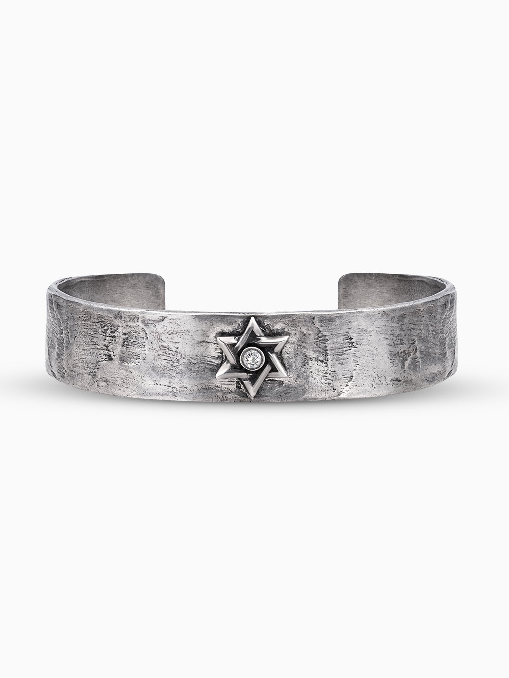 Star of David Bangle Bracelet Silver 925 Diamond Israel Noam