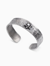 Star of David Bangle Bracelet Silver 925 Diamond Israel Noam