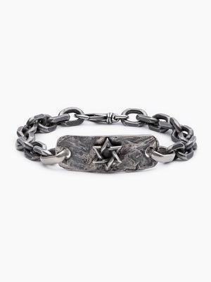 Star of David Chain Silver Bracelet Noam