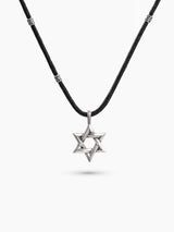 Star of David Necklace Black Cord – Ilai | Kameart