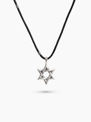 Star of David Necklace Black Cord – Ilai | Kameart