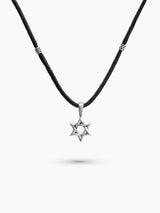 Star of David Necklace Black Cord – Ilai | Kameart