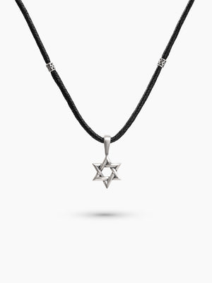 Star of David Necklace Black Cord – Ilai | Kameart