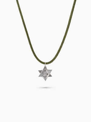Star of David Necklace on Cord Necklace | Kameart