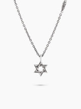Star of David Necklace Silver 925 Black Diamond Medium – Ilai | Kameart