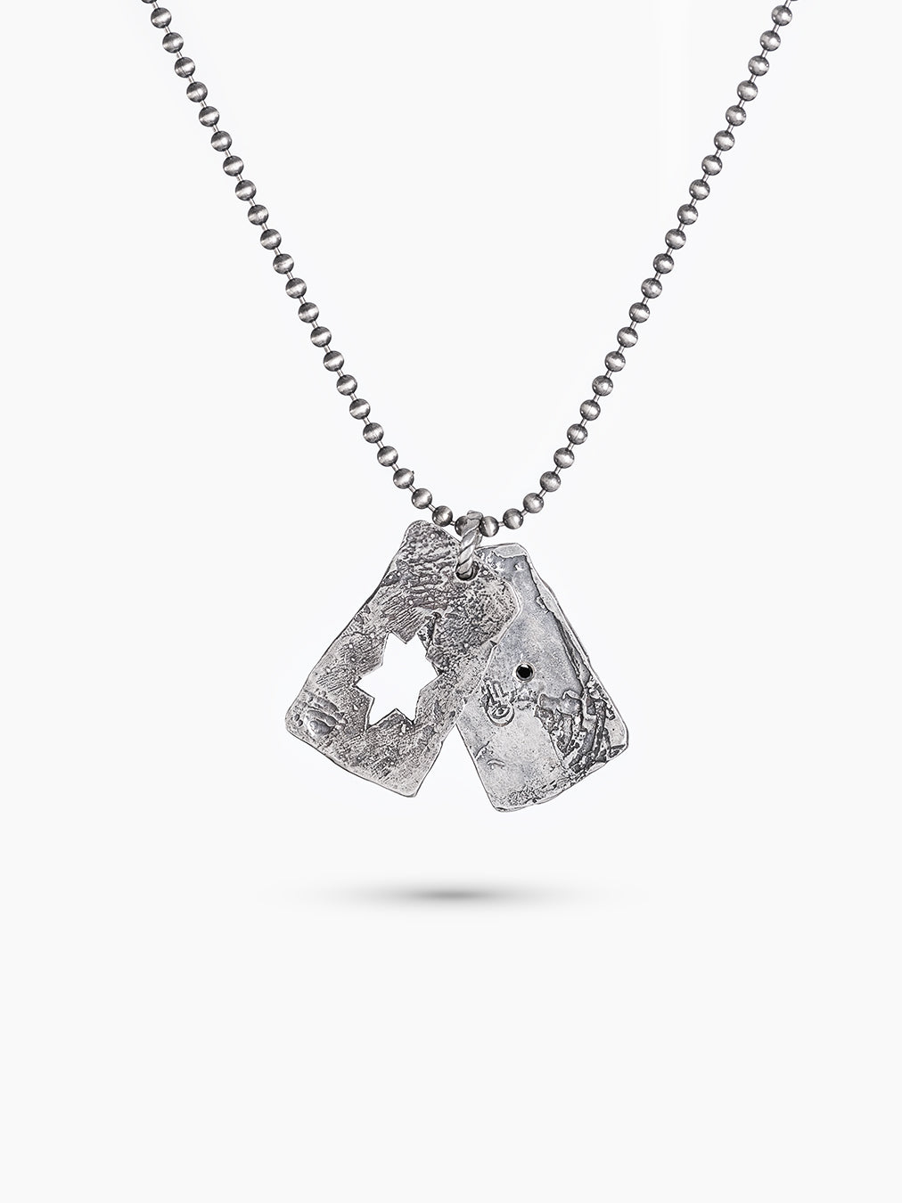 Star of David Necklace Silver 925 Black Diamond – Shlomo | Kameart