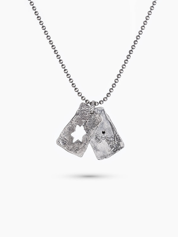 Star of David Necklace Silver 925 Black Diamond – Shlomo | Kameart