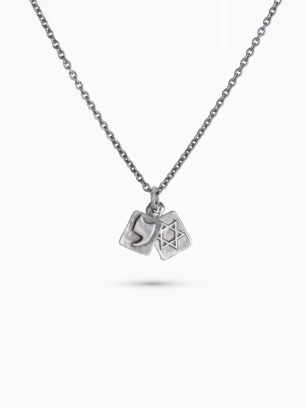 Star of David Necklace Silver 925 Hebrew Letter – Aley | Kameart