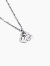 Star of David Necklace Silver 925 Hebrew Letter – Aley | Kameart