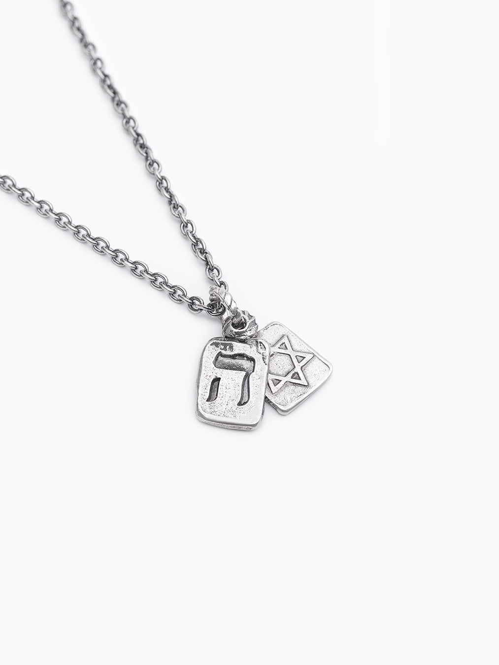 Star of David Necklace Silver 925 Hebrew Letter – Aley | Kameart