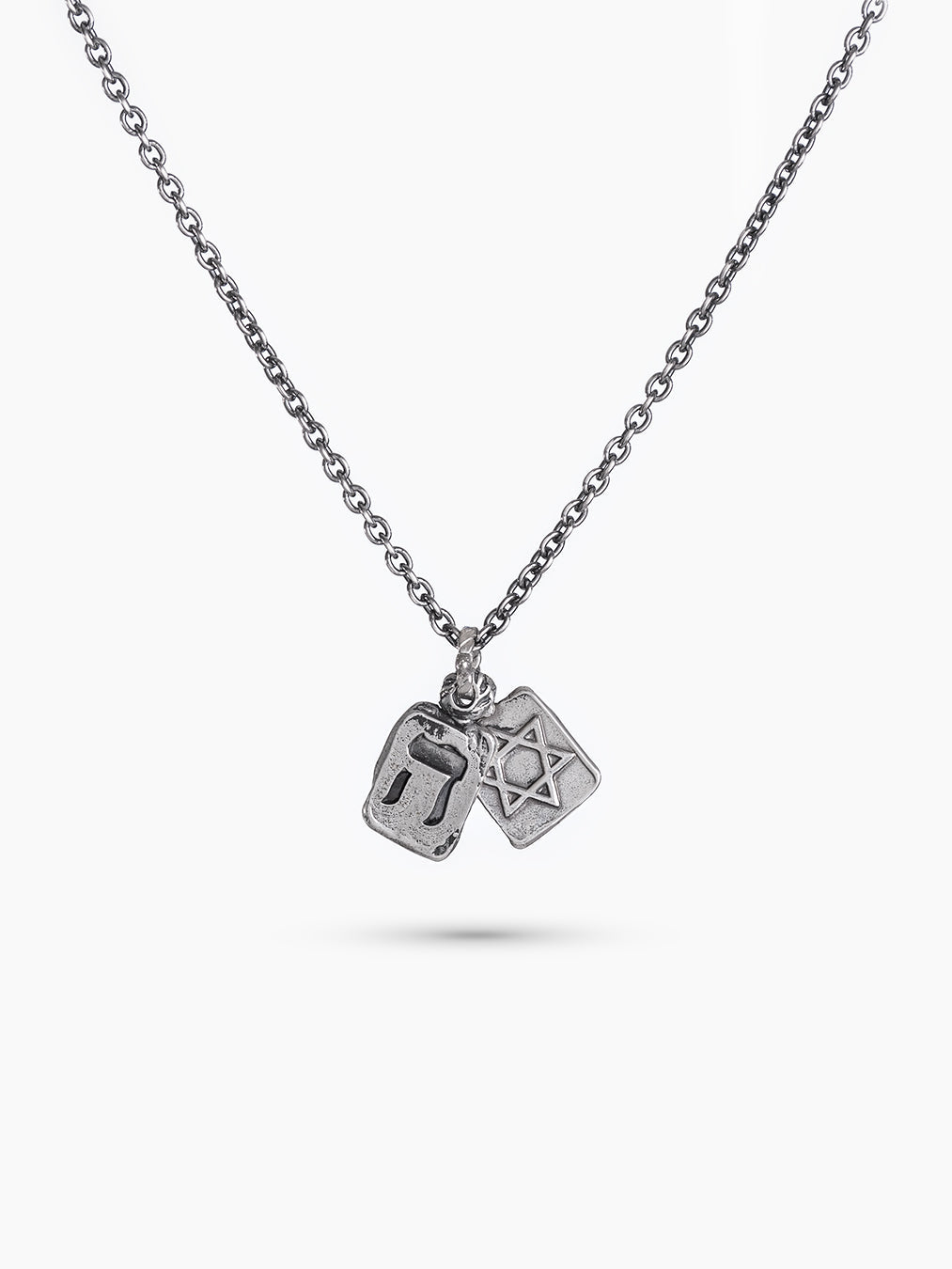 Star of David Necklace Silver 925 Hebrew Letter – Aley | Kameart