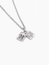 Star of David Necklace Silver 925 Hebrew Letter – Aley | Kameart