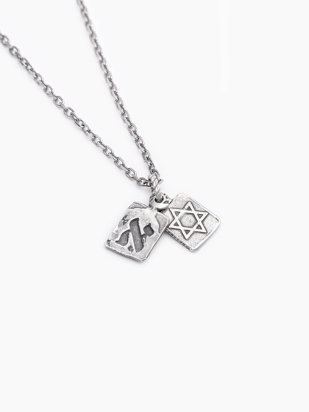 Star of David Necklace Silver 925 Hebrew Letter – Aley | Kameart