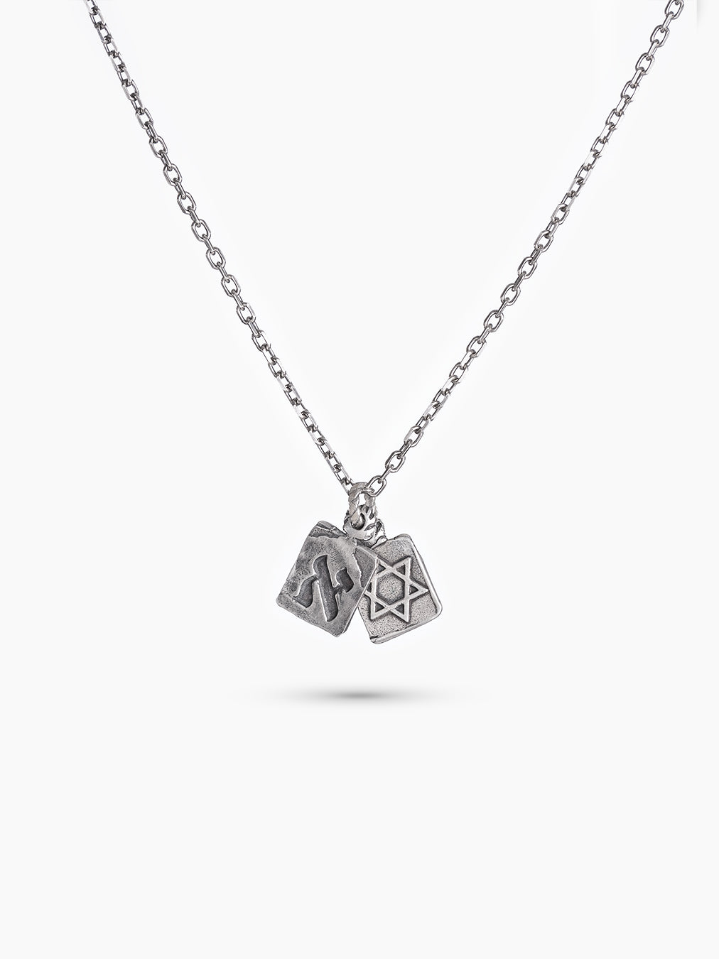 Star of David Necklace Silver 925 Hebrew Letter – Aley | Kameart