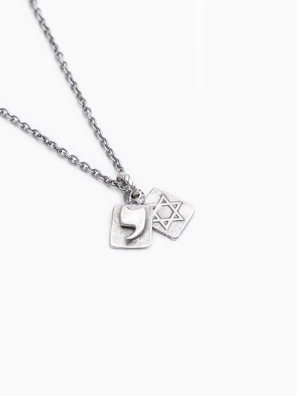 Star of David Necklace Silver 925 Hebrew Letter – Aley | Kameart