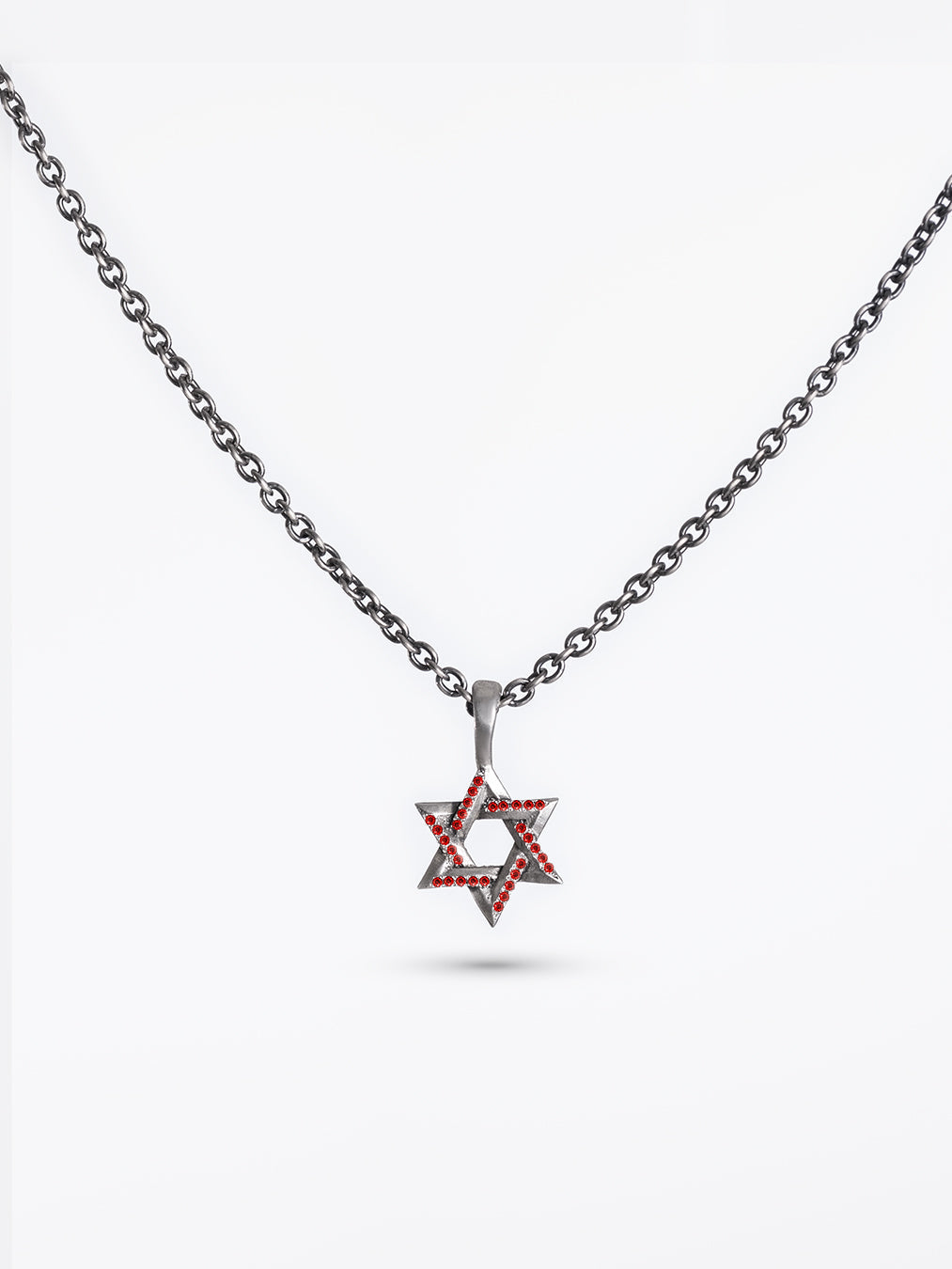 Star of David Necklace Silver 925 Ruby – Ilai S | Kameart