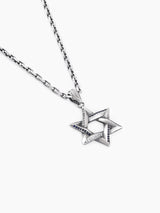 Star of David Necklace Silver 925 Sapphire & Diamond – Ilai L | Kameart