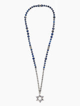 Star of David Necklace Silver 925 Sapphire White Diamond Large – Ilai | Kameart