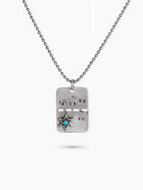 Star of David Necklace Silver 925 Turquoise – Tsahal | Kameart