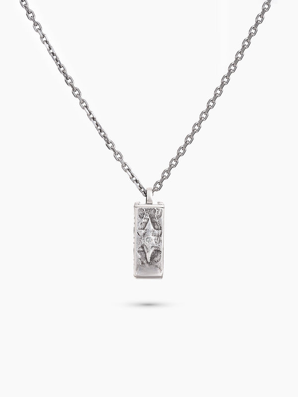 Star of David Necklace Silver 925 White Diamond – Asher | Kameart