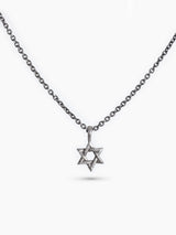 Star of David Necklace Silver 925 White Diamond – Ilai S | Kameart