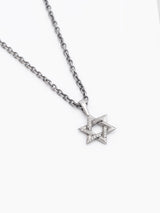 Star of David Necklace Silver 925 White Diamond – Ilai S | Kameart